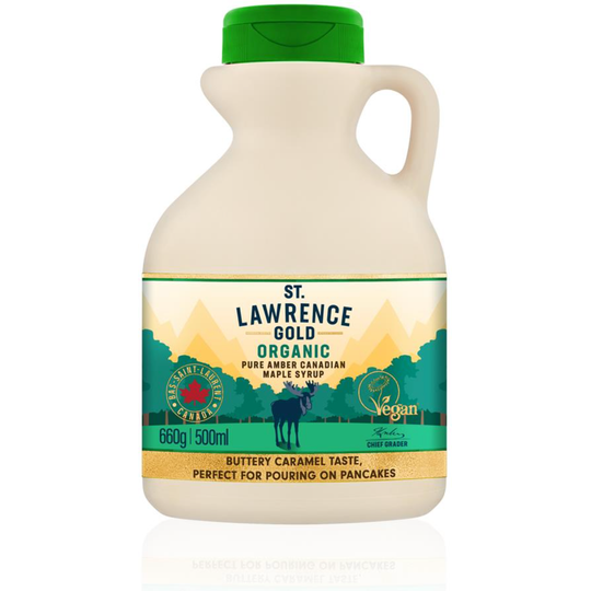 St Lawrence Gold Organic Pure Maple Syrup Amber 500ml