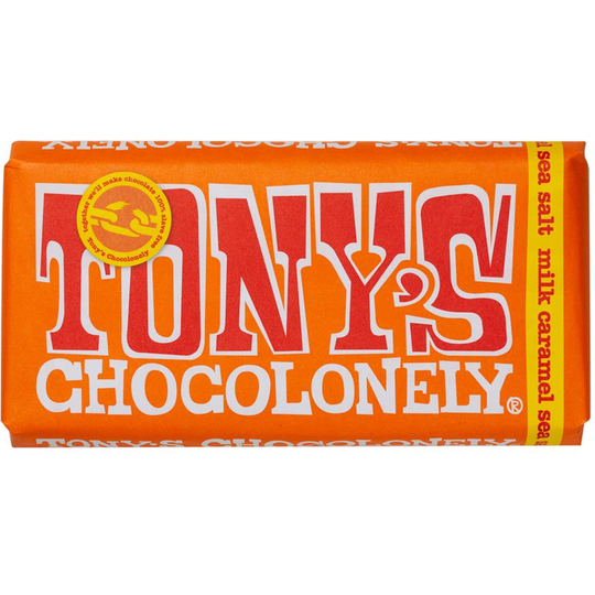 Tony's Chocolonely Milk Chocolate Caramel Sea Salt 180g