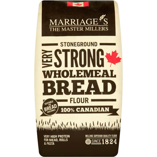 MARRIAGE'S VERY STRONG WHOLEMEAL 100% CANADIAN BREAD FLOUR 1.5KG