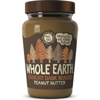WHOLE EARTH DARK ROASTED CRUNCHY PEANUT BUTTER 340G