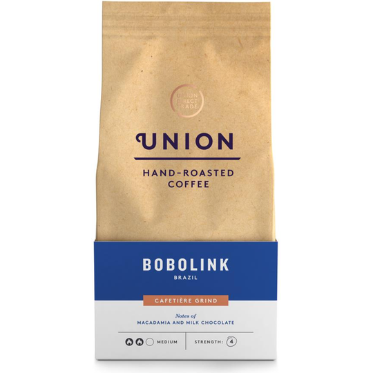 UNION HAND-ROASTED COFFEE BOBOLINK BRAZIL CAFETIERE GRIND 200G