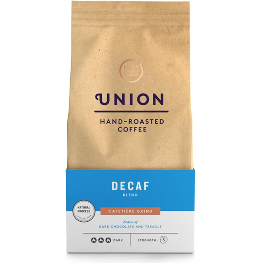 UNION HAND-ROASTED COFFEE DECAF BLEND CAFETIERE GRIND 200G