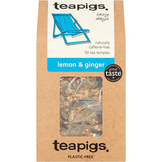 Teapigs Lemon & Ginger Tea 50 Biodegradable Tea Temples