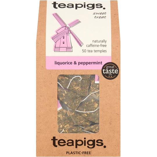 Teapigs Liquorice and Peppermint Tea 50 Biodegradable Tea Temples