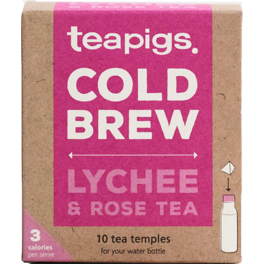 Teapigs Lychee and Rose Cold Brew 10 Tea Temples