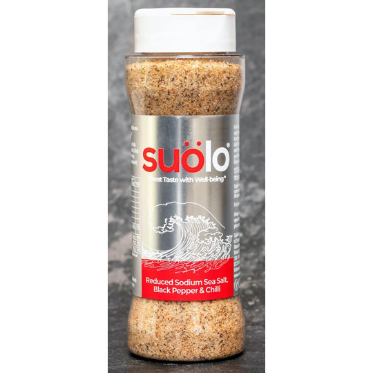 SUOLO REDUCED SODIUM SALT & BLACK PEPPER & CHILLI 163G