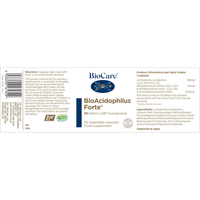 BioCare BioAcidophilus Forte 30 Vegetable Capsules