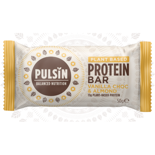 Pulsin Vanilla Choc And Almond Protein Bar (18x50g)