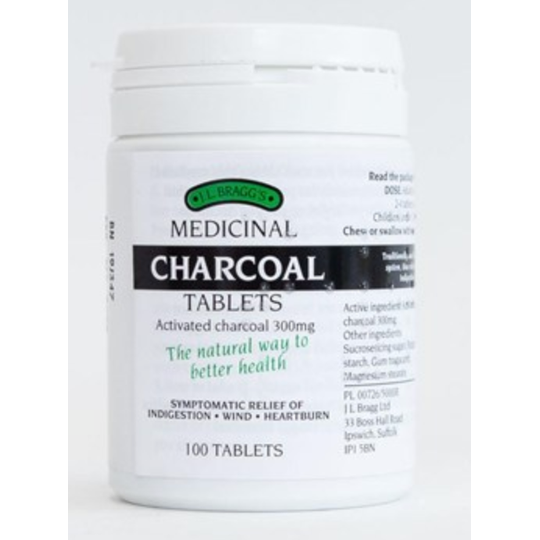 J.L Bragg Medicinal Charcoal Tablets 100 pack