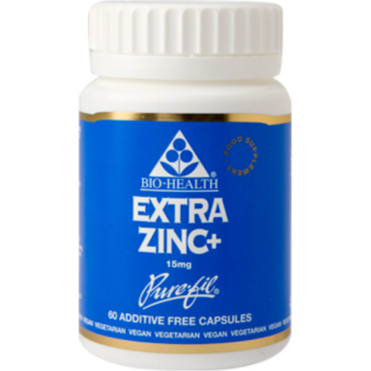 Bio-Health Extra Zinc+ 60 Vegetable Capsules