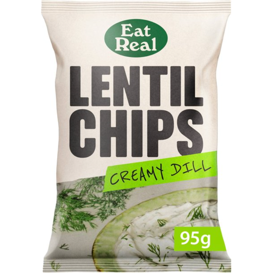 Eat Real Lentil Chips Creamy Dill Sharing 95g
