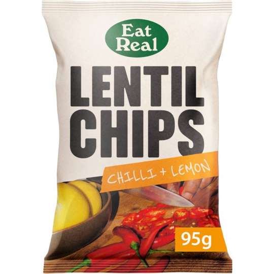 Eat Real Lentil Chips Chilli & Lemon Sharing 95g