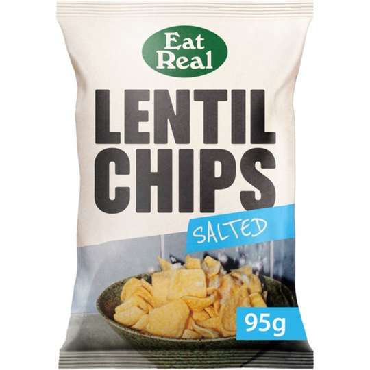 Eat Real Lentil Chips Salted Sharing 95g