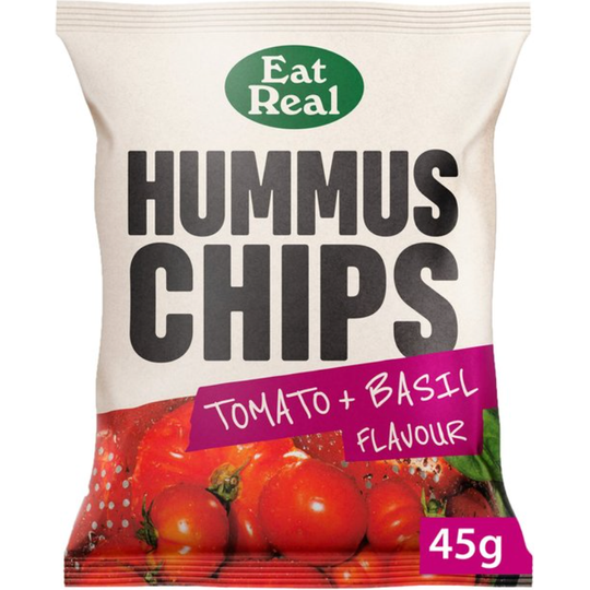Eat Real Hummus Tomato & Basil Chips 45g