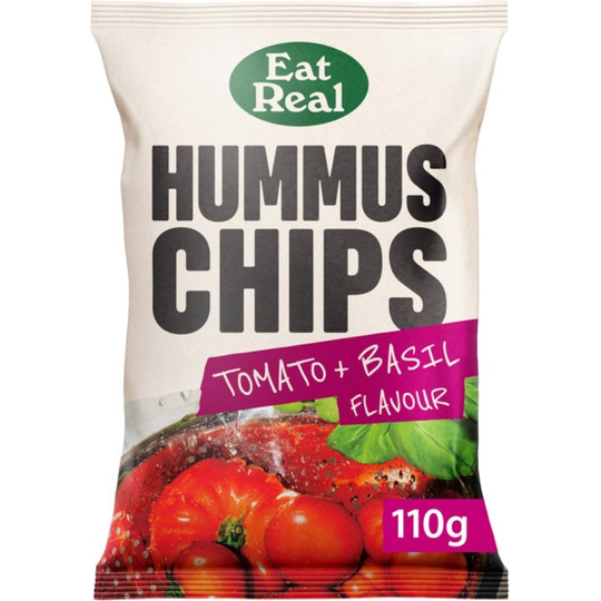Eat Real Hummus Chips Tomato & Basil Sharing 110g