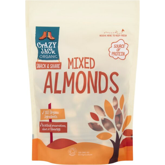 Crazy Jack Organic Mixed Almonds 175g