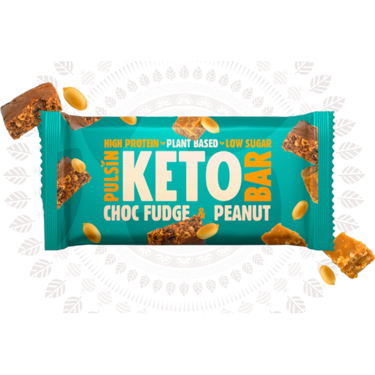Pulsin Choc Fudge Peanut Keto Bar 50g