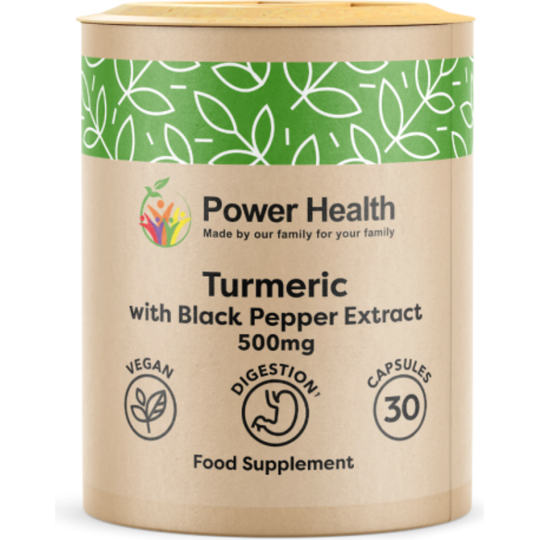 Power Health Turmeric 500mg With Black Pepper 30 Capsules