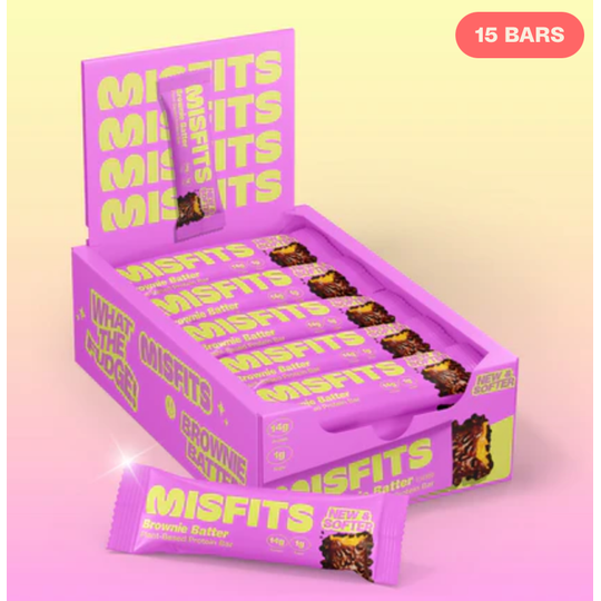 Misfits Brownie Batter Plant-Based Protein Bar 15 x 50g