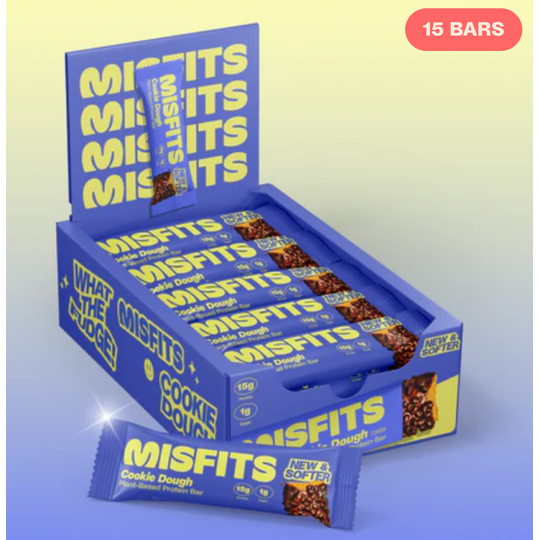 Misfits Cookie Dough Plant-Based Protein Bar 15 x 50g