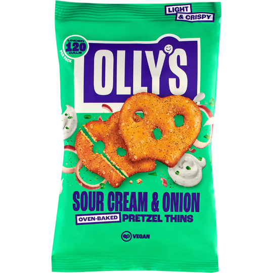 Olly's Sour Cream & Onion Pretzel Thins 10 x 35g