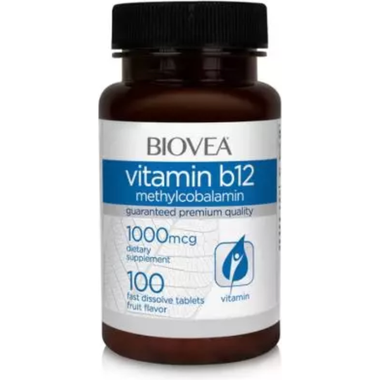 Biovea Vitamin B12 (Methylcobalamin) 1000mcg 100 Fast Dissolve Tablets