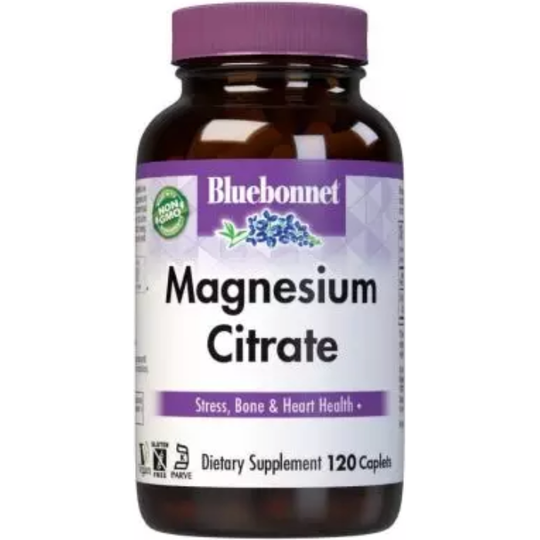 Bluebonnet Magnesium Citrate 120 Caplets