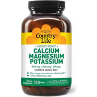 Country Life Target-Mins Calcium, Magnesium, Potassium 180 Tablets
