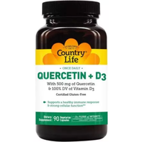 Country Life Quercetin + D3 90 Vegetarian Capsules