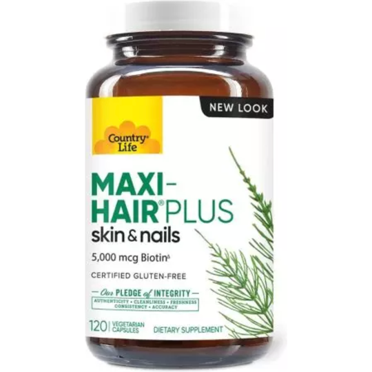 Country Life Maxi-Hair Plus Biotin 120 Vegetarian Capsules