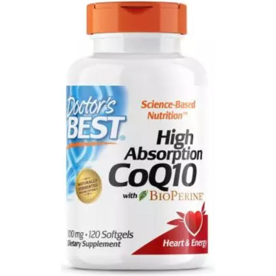 Doctor's Best High Absorption CoQ10 with BioPerine 100 mg 120 Softgels