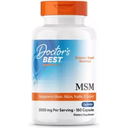 Doctor's Best MSM with OptiMSM 1,000 mg 180 Capsules