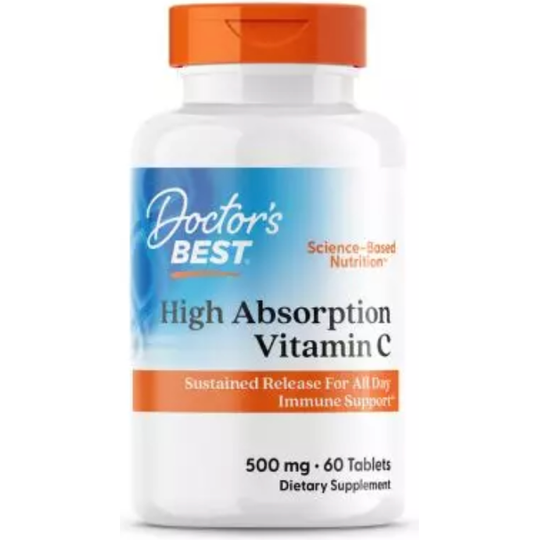 Doctor's Best High Absorption Vitamin C with PureWay-C 500 mg 60 Tablets