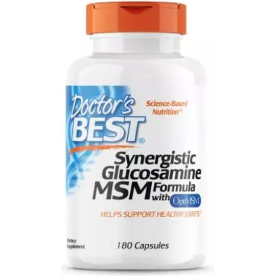 Doctor's Best Synergistic Glucosamine MSM Formula with OptiMSM 180 Capsules