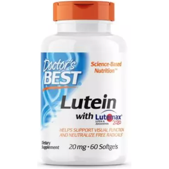 Doctor's Best Lutein with Lutemax 2020, 20 mg 60 Softgels