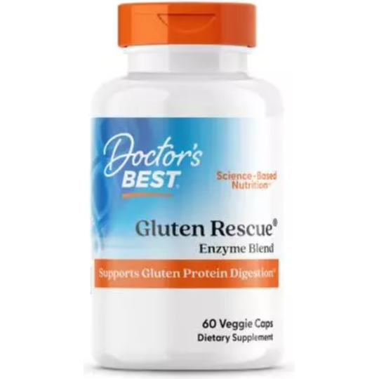 Doctor's Best Gluten Rescue Enzyme Blend 60 Veggie Capsules