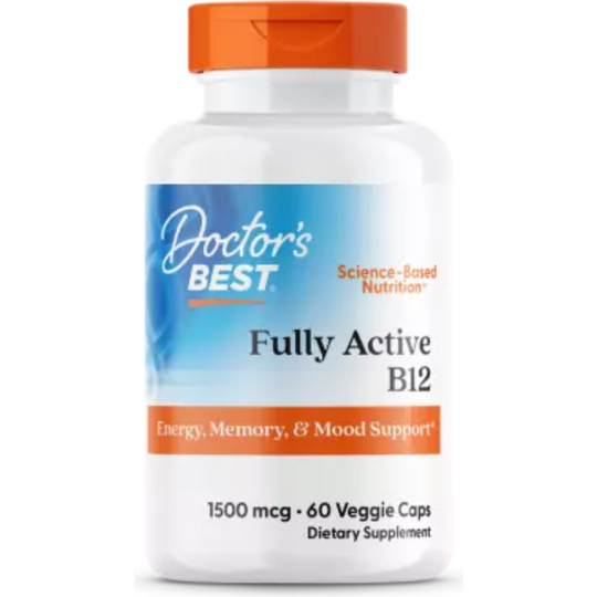 Doctor's Best Fully Active B12 1,500 mcg 60 Veggie Capsules