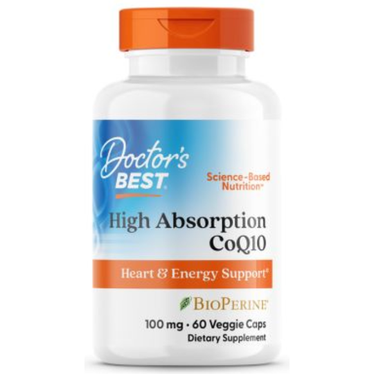 Doctor's Best CoQ10 + Bioperine 100mg 60 Veggie Capsules