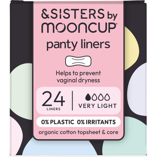 &SISTERS by Mooncup Organic Panty Liners, Toxin-free, 24 per pack