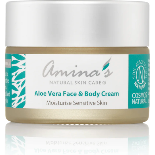 Amina's Natural Skin Care Aloe Vera Face & Body Cream for Sensitive Skin 50ml