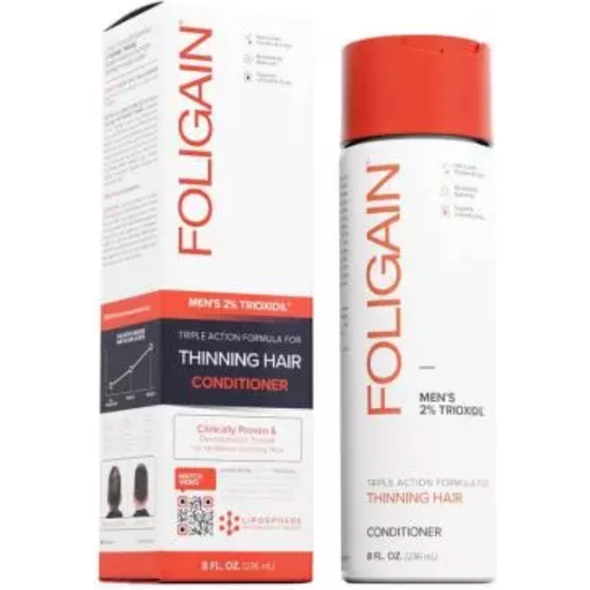 FOLIGAIN Triple Action Conditioner For Thinning Hair For Men with 2% Trioxidil 236ml