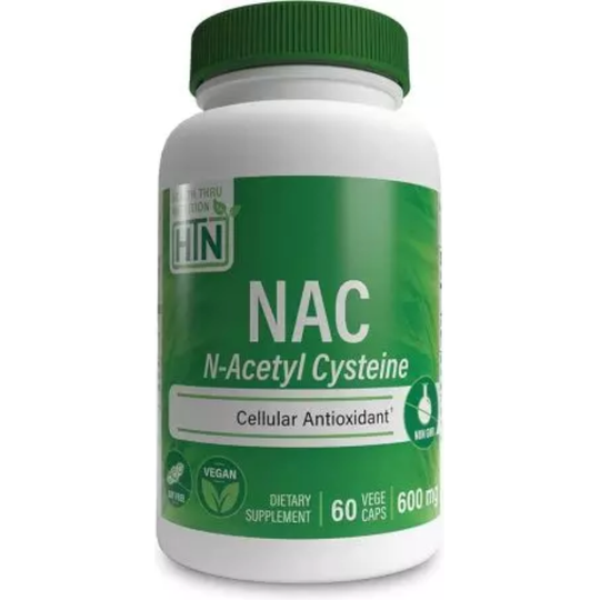 Health Thru Nutrition NAC (N-Acetyl Cysteine) 600mg 60 Veggie Capsules