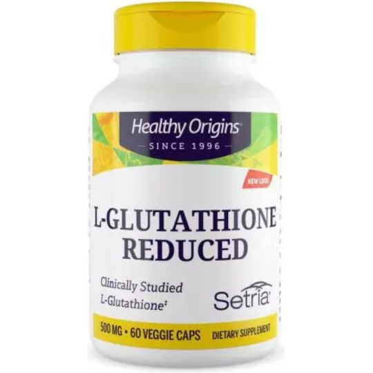 Healthy Origins L-Glutathione Reduced 500mg 60 Veggie Capsules