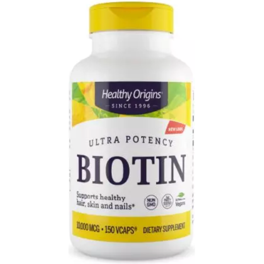 Healthy Origins Biotin 10,000mcg 150 Veggie Capsules