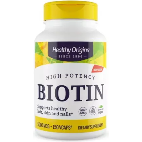 Healthy Origins Biotin 5,000mcg 150 Veggie Capsules
