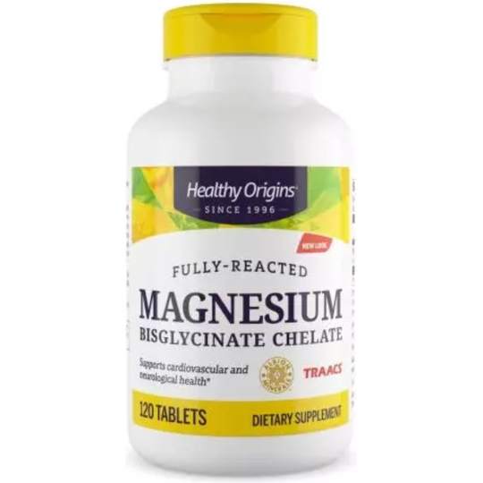 Healthy Origins Magnesium Bisglycinate Chelate 120 Tablets