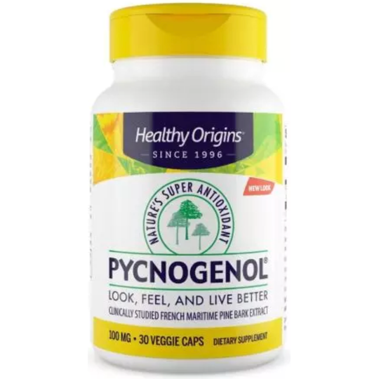 Healthy Origins Pycnogenol 100mg 30 Veggie Capsules