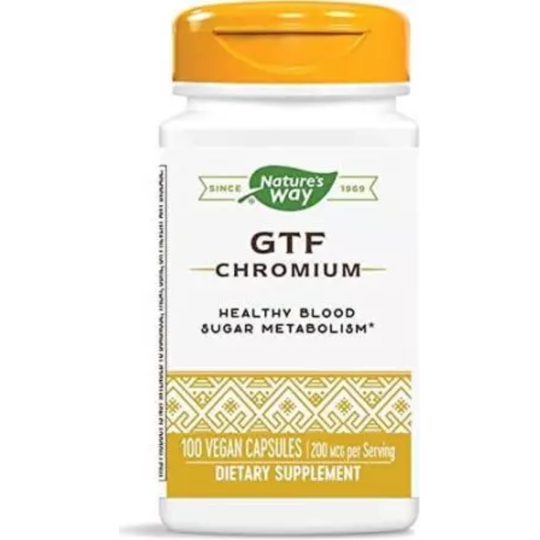 Nature's Way GTF Chromium 200mcg 100 Vegan Capsules