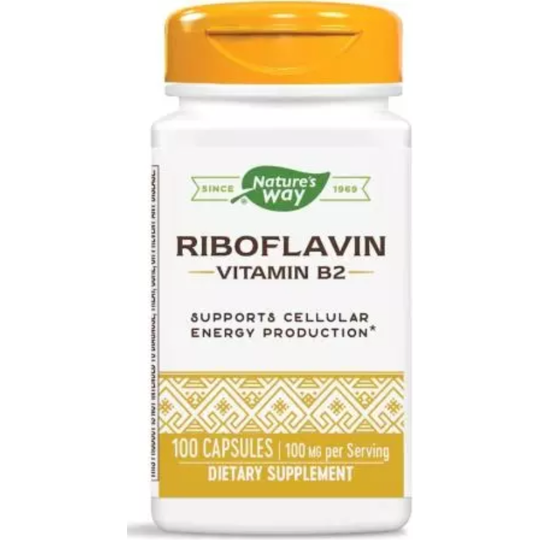 Nature's Way Riboflavin (Vitamin B2) 100mg 100 Capsules