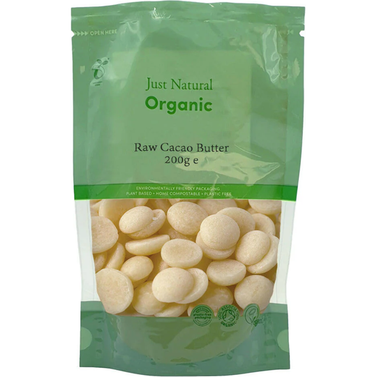 Just Natural Organic Raw Cacao Butter 200g